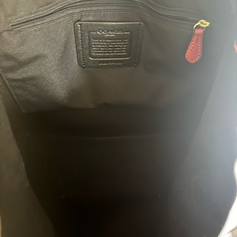 Coach Derby Cherry Red Leather Tote - Picture 3 of 4